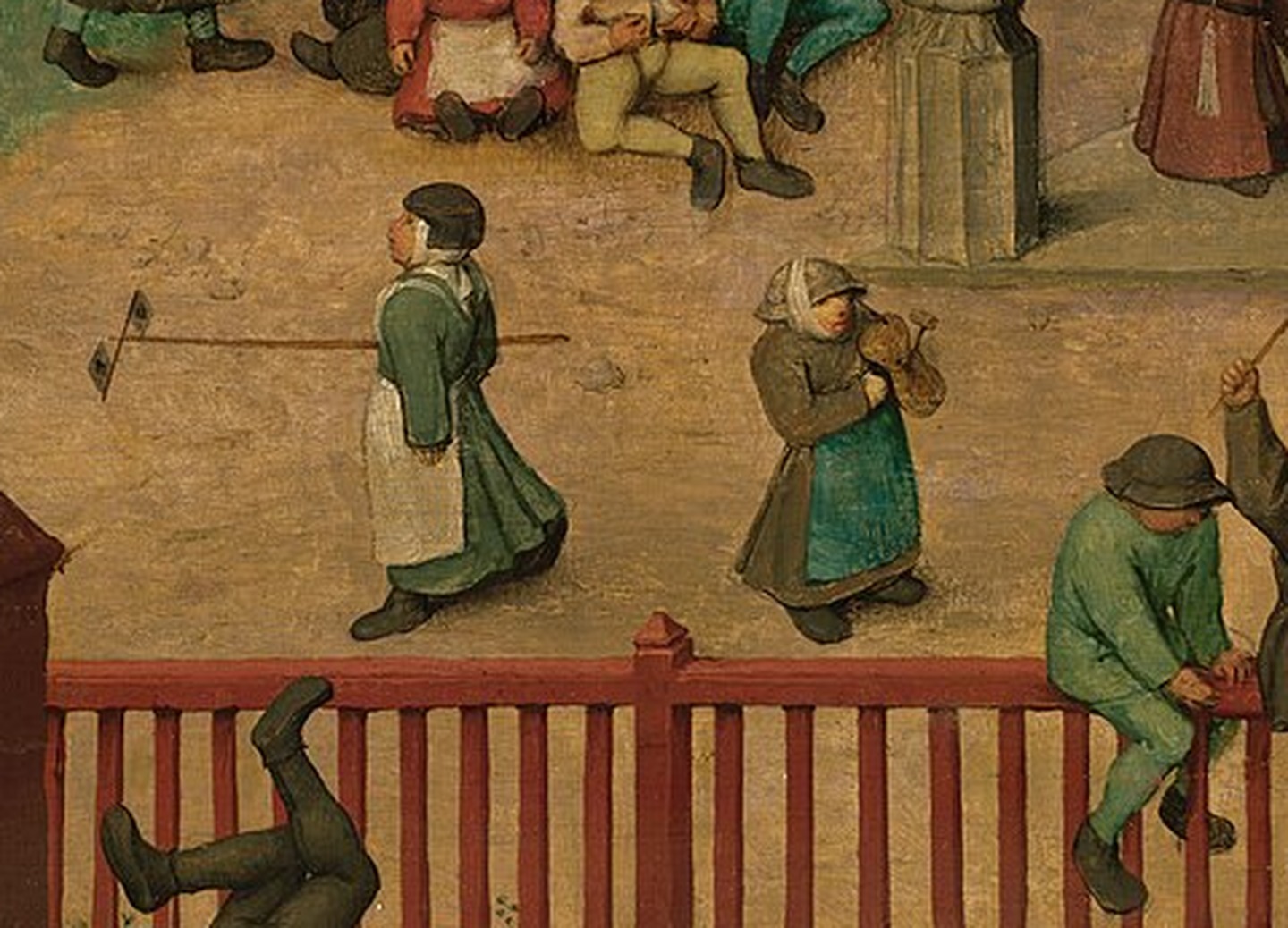 Bruegel《Children's Games》(1560) 里的旋翼陀螺